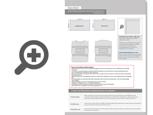 Product Bild hochwertiger_kinder-warnschutzponcho_mit_zwei_druckpositionen__1-farbig_bedruckt